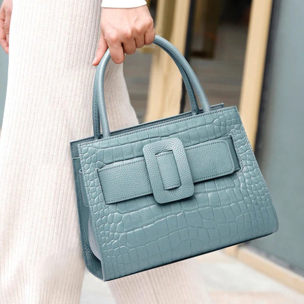 Kim's | Florence Buckle-Front Top-Handle Tote | Structured Handbag