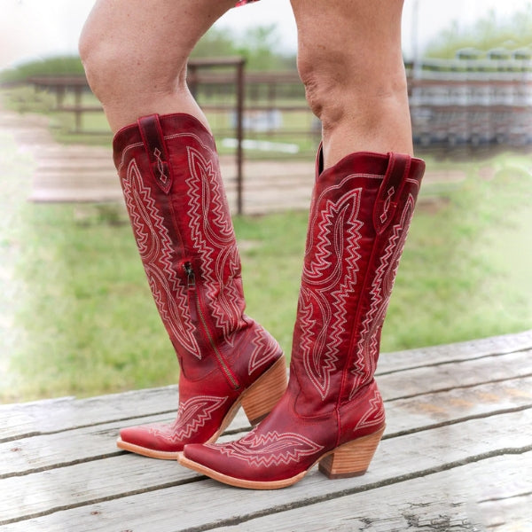 Kim's | Sedona Embroidered Leather Boot | Western Tall Boot
