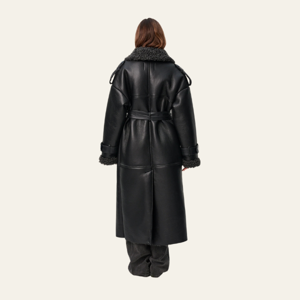 Kim's | St. Moritz Shearling Leather Long Coat