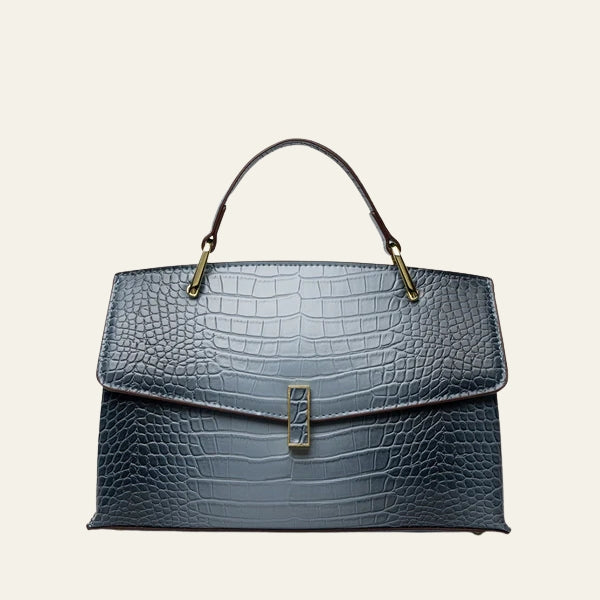 Kim's | Verona Croc-Embossed Top-Handle Handbag | Structured Handbag