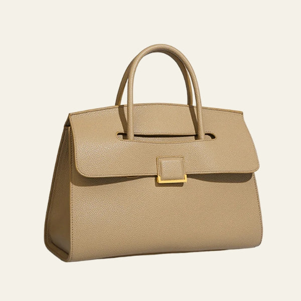 Kim's | Siena Pebbled Top-Handle Bag | Medium Structured Tote
