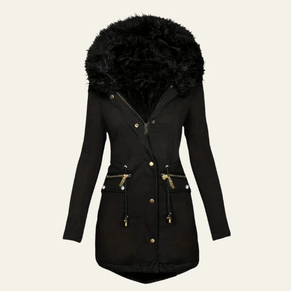 Kim's | Cindy Women’s Hooded Faux-Fur Trim Parka Jacket