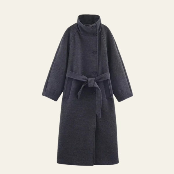 Kim's | Aspen High-Collar Belted Longline Coat