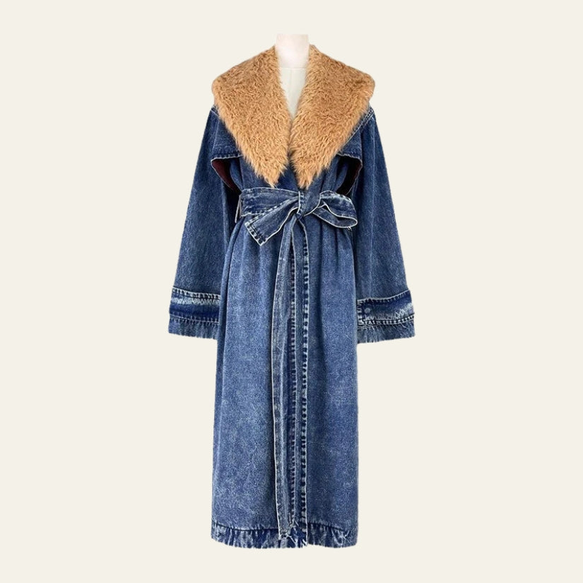 Kim's | Aspen Denim Shearling Coat