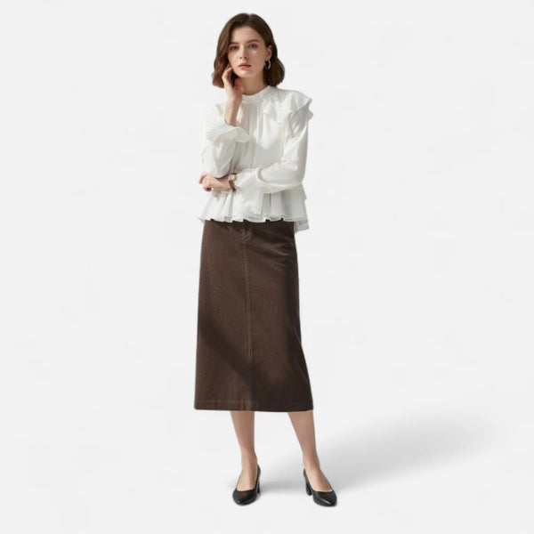 Kim's | Milan Corduroy Women's Midi Skirt