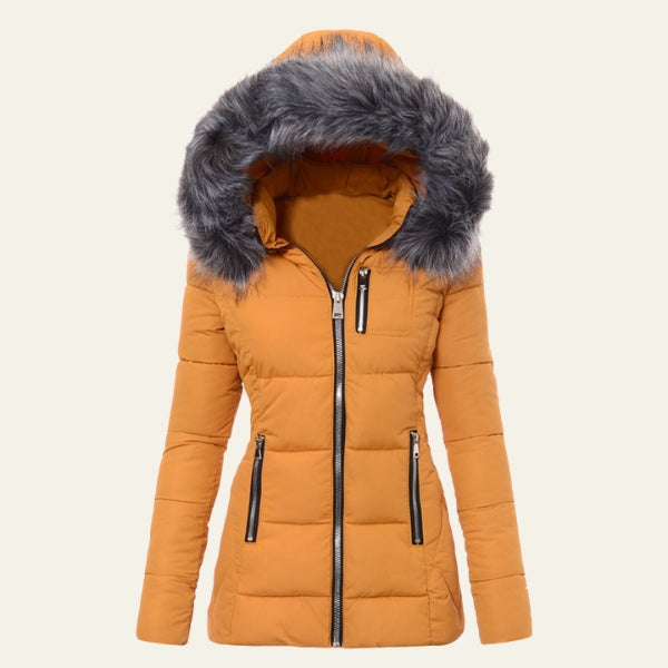 Kim's | Aspen Women’s Fitted Hooded Quilted Puffer Jacket
