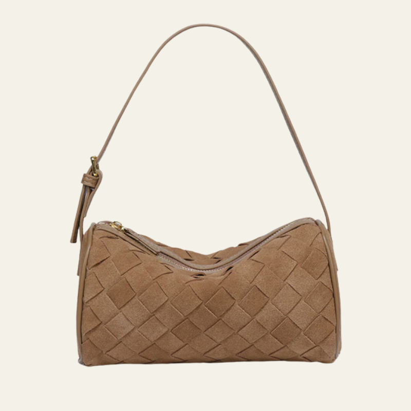 Kim's | Siena Woven Shoulder Bag | Medium Structured Carryall