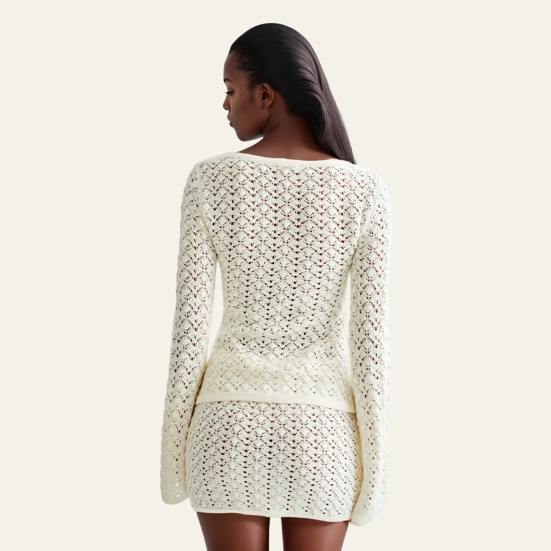 Kim's | Amalfi Women's Crochet Knit Skirt Set