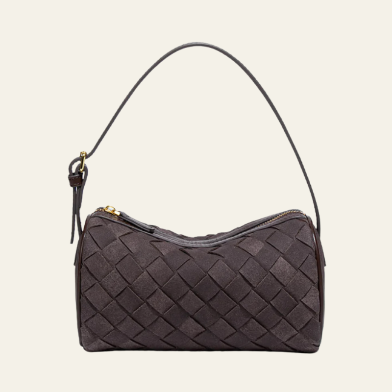 Kim's | Siena Woven Shoulder Bag | Medium Structured Carryall