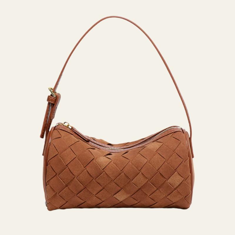 Kim's | Siena Woven Shoulder Bag | Medium Structured Carryall