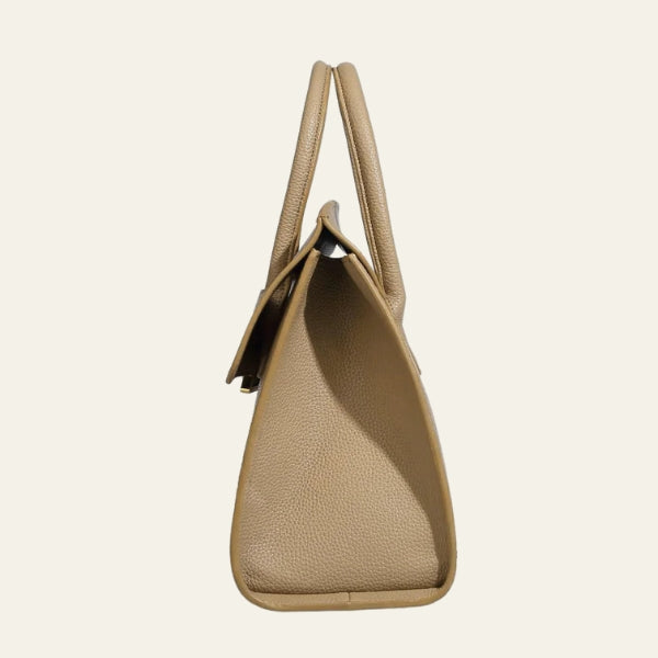 Kim's | Siena Pebbled Top-Handle Bag | Medium Structured Tote