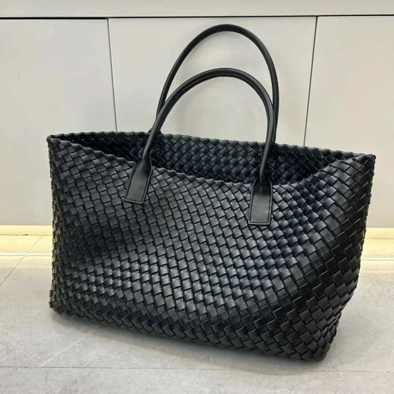 Kim's | Amalfi Woven Tote Bag | Large Structured Carryall