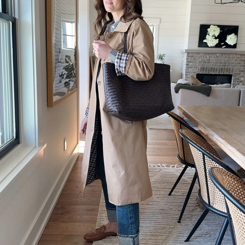 Kim's | Amalfi Woven Tote Bag | Large Structured Carryall