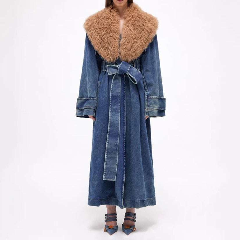 Kim's | Aspen Denim Shearling Coat