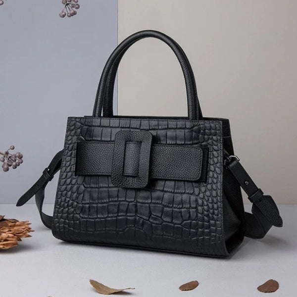 Kim's | Florence Buckle-Front Top-Handle Tote | Structured Handbag