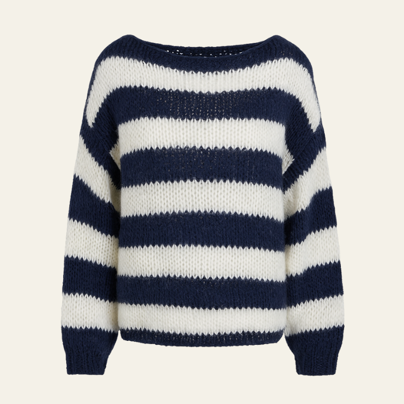 Kim's | Riviera Striped Women's Ribbed Knit Sweater
