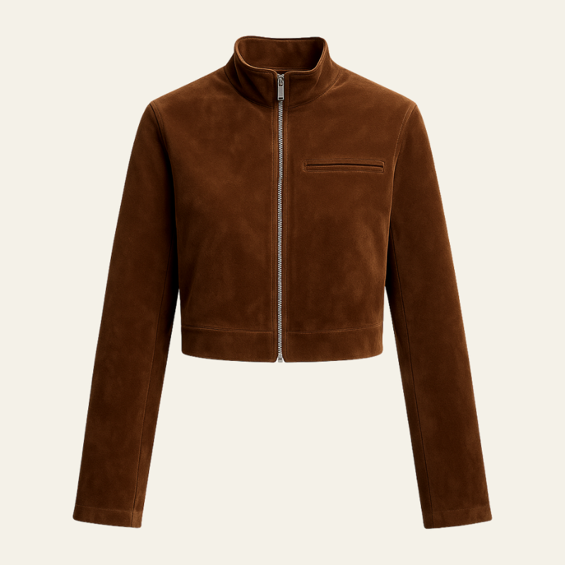 Kim's | Siena Women’s Cropped Jacket in Vegan Suede