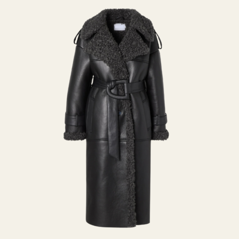 Kim's | St. Moritz Shearling Leather Long Coat