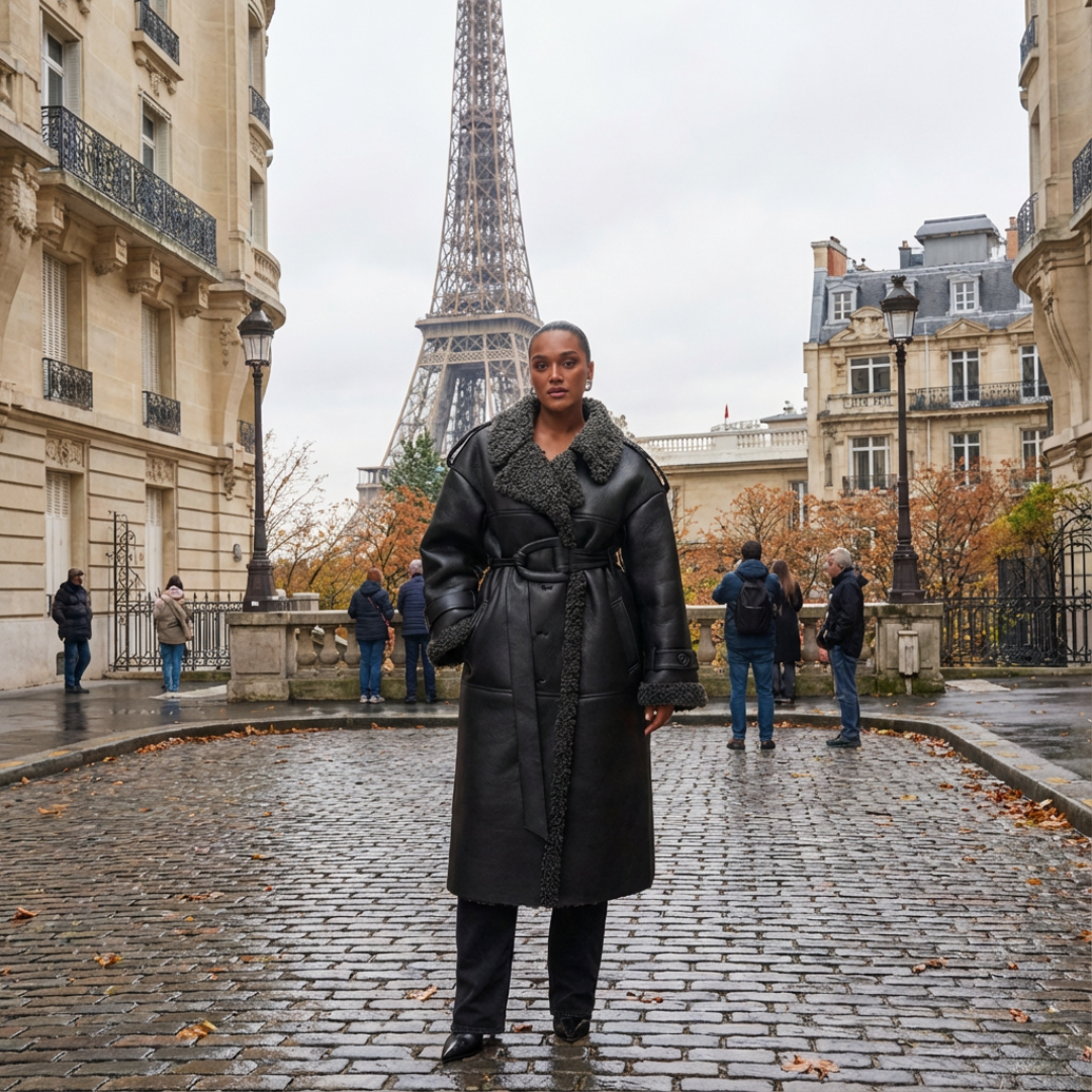 Kim's | St. Moritz Shearling Leather Long Coat