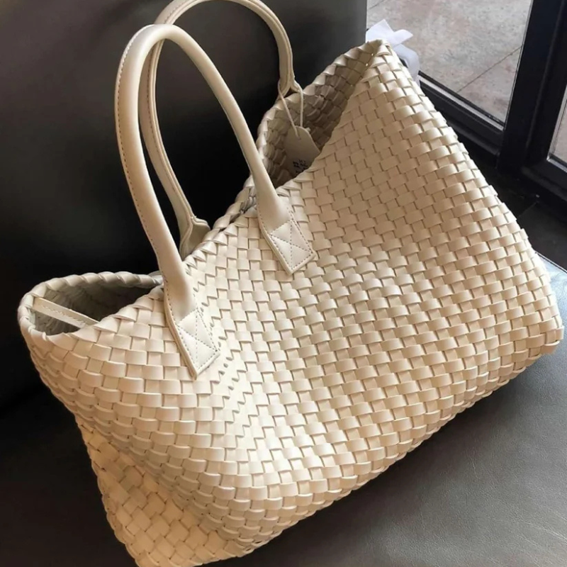 Kim's | Amalfi Woven Tote Bag | Large Structured Carryall