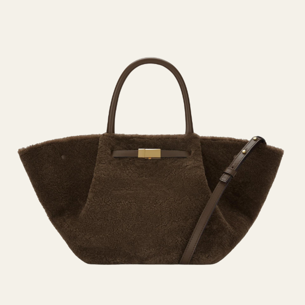 Kim's | Cortina Shearling Tote Bag | Structured Winter Tote
