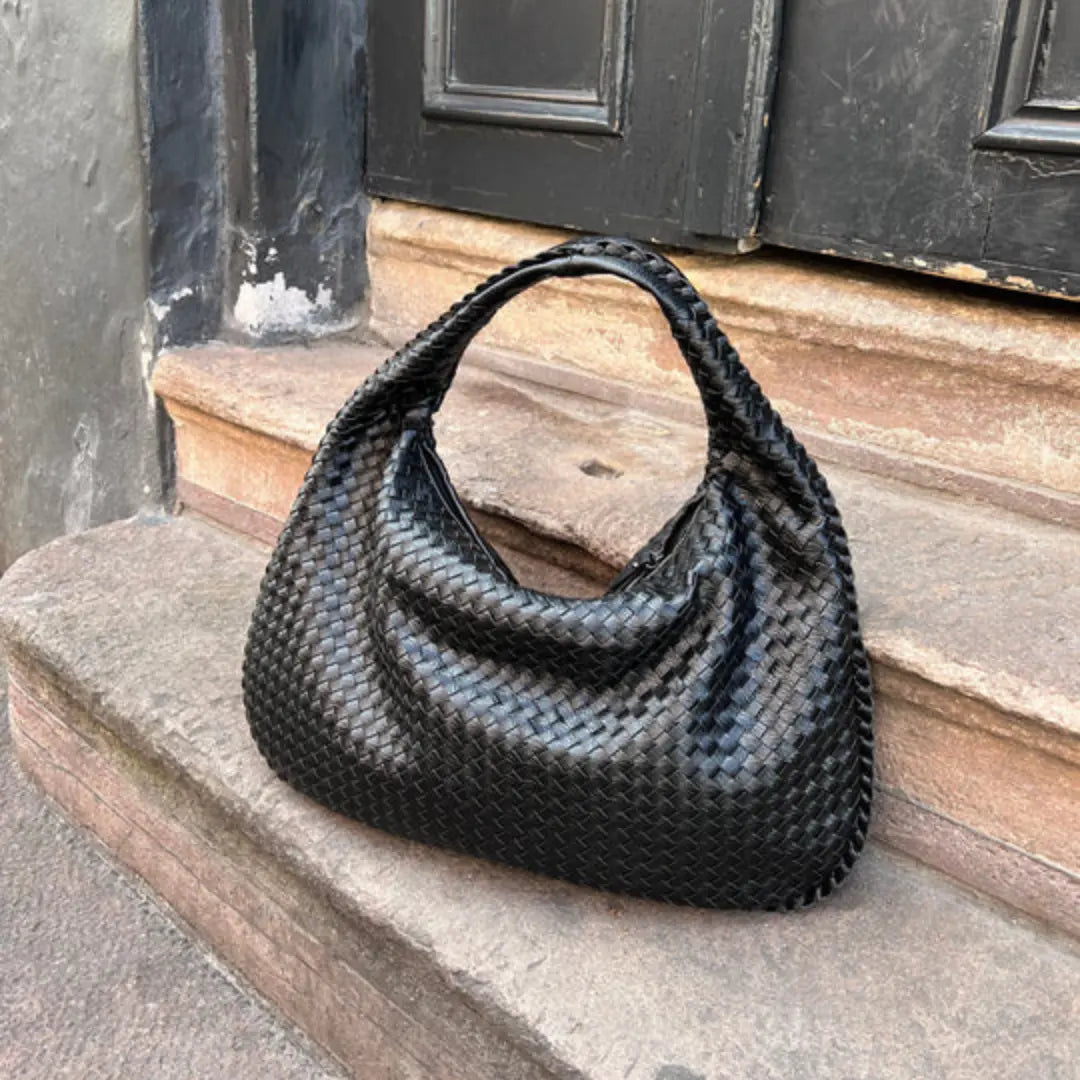 Kim's | Bordeaux Woven Hobo Bag | Medium Woven Carryall