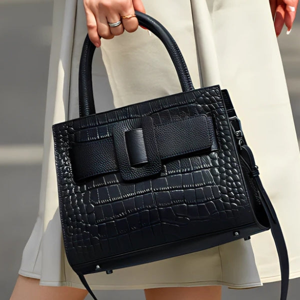 Kim's | Florence Buckle-Front Top-Handle Tote | Structured Handbag