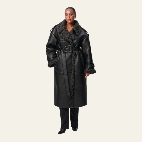 Kim's | St. Moritz Shearling Leather Long Coat
