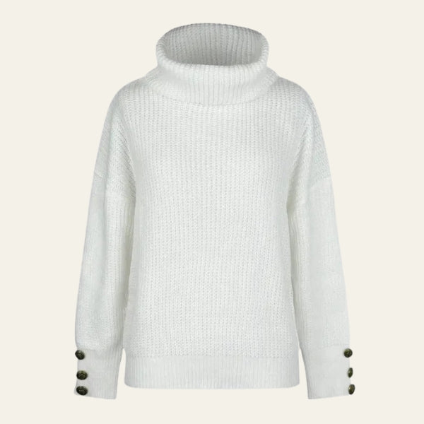 Kim's | Aspen Buttoned Women's Turtleneck Sweater