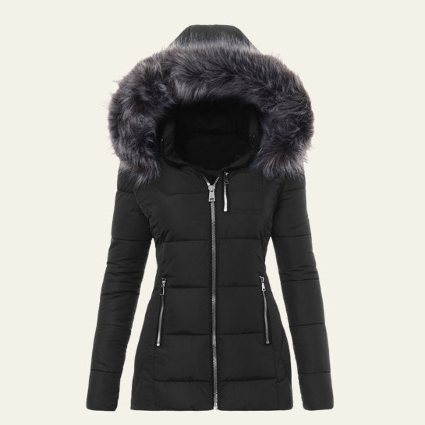 Kim's | Aspen Women’s Fitted Hooded Quilted Puffer Jacket