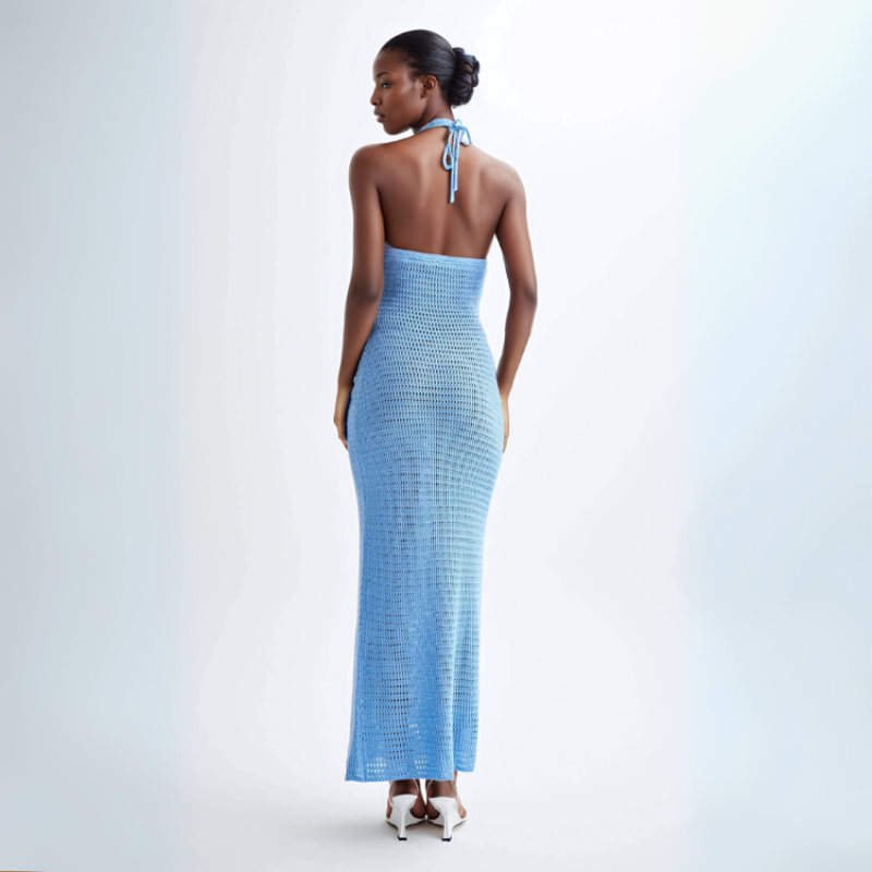 Kim's | Capri Crochet Maxi | Halterneck Floral Dress