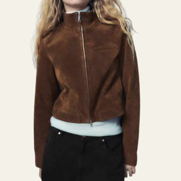 Kim's | Siena Women’s Cropped Jacket in Vegan Suede