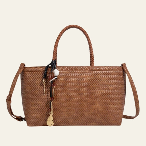 Kim's | Valencia Braided Tote Bag | Medium Woven Carryall