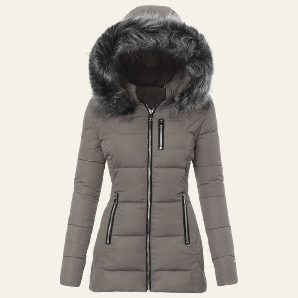 Kim's | Aspen Women’s Fitted Hooded Quilted Puffer Jacket