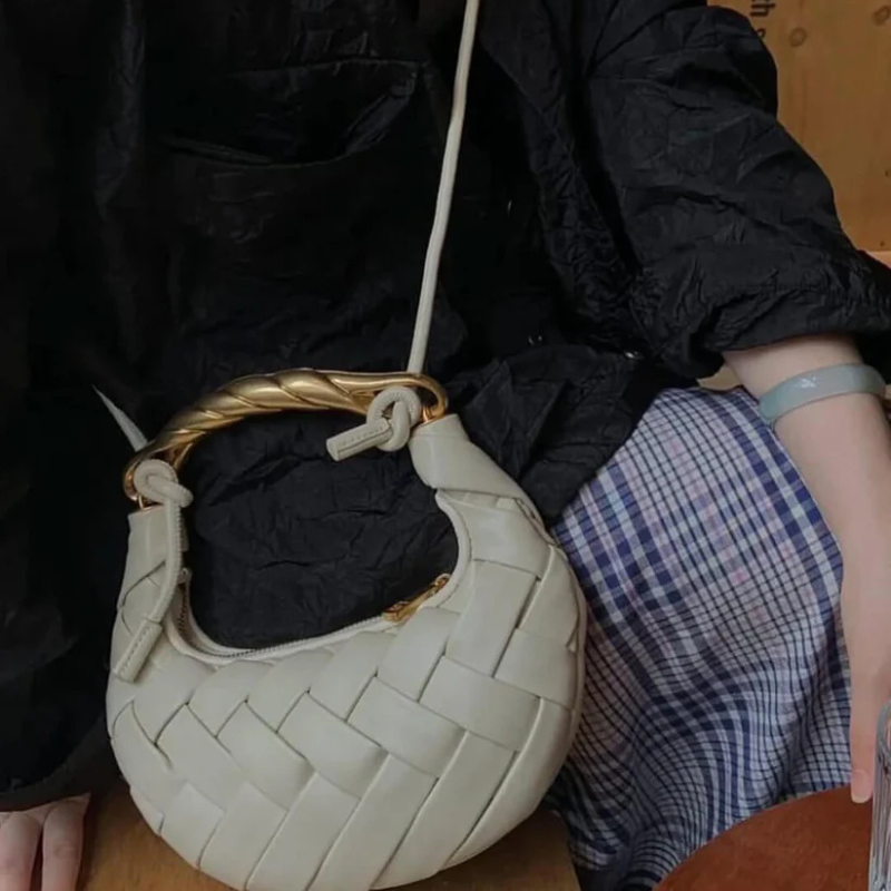 Kim's | Alexandra Woven Mini Hobo Bag | Compact Carryall