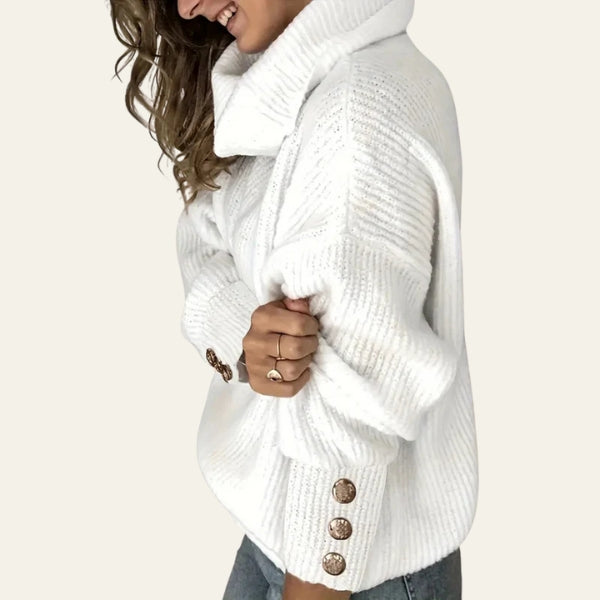 Kim's | Aspen Buttoned Women's Turtleneck Sweater