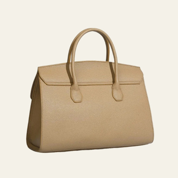 Kim's | Siena Pebbled Top-Handle Bag | Medium Structured Tote