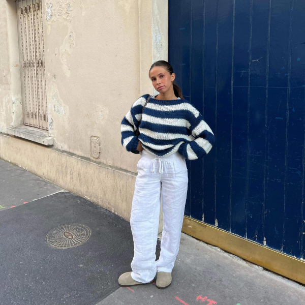 Kim's | Riviera Striped Women's Ribbed Knit Sweater