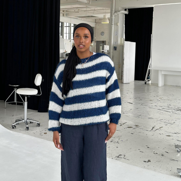 Kim's | Riviera Striped Women's Ribbed Knit Sweater