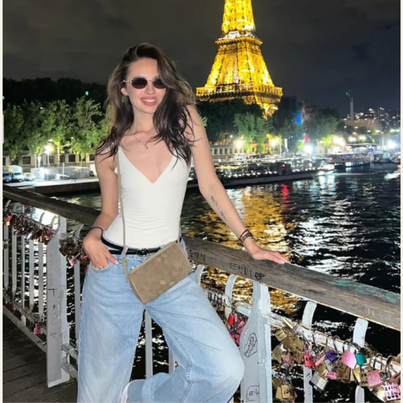 Kim's | Siena Woven Shoulder Bag | Medium Structured Carryall