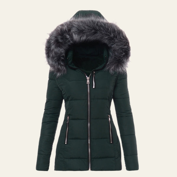 Kim's | Aspen Women’s Fitted Hooded Quilted Puffer Jacket