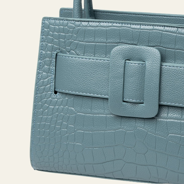 Kim's | Florence Buckle-Front Top-Handle Tote | Structured Handbag