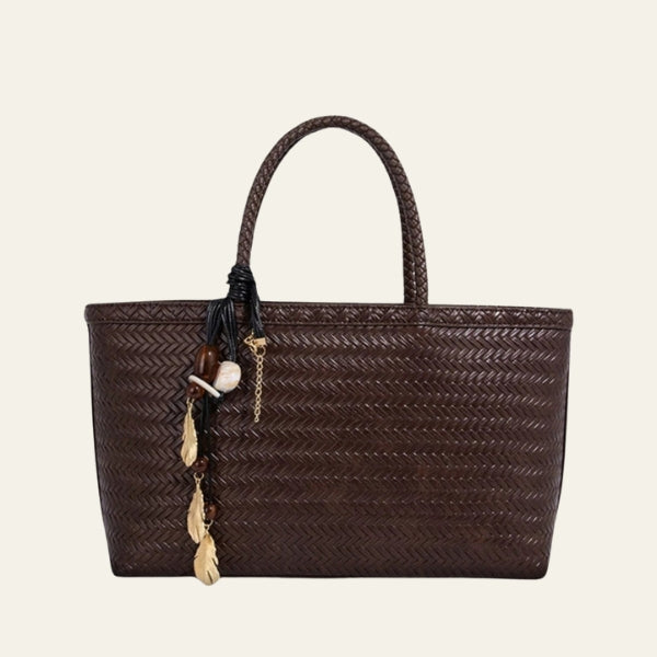 Kim's | Valencia Braided Tote Bag | Medium Woven Carryall