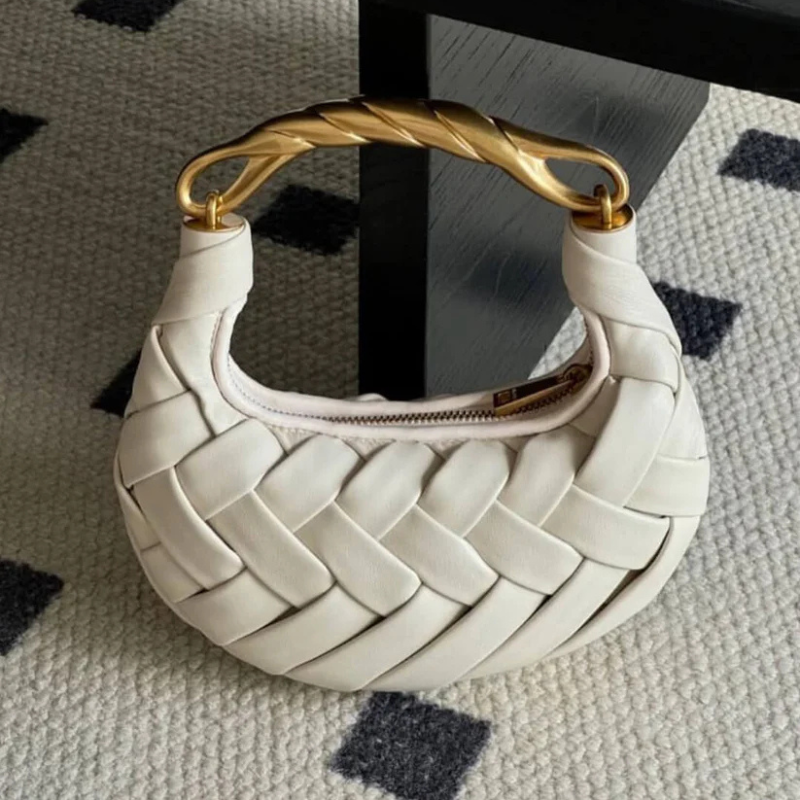 Kim's | Alexandra Woven Mini Hobo Bag | Compact Carryall