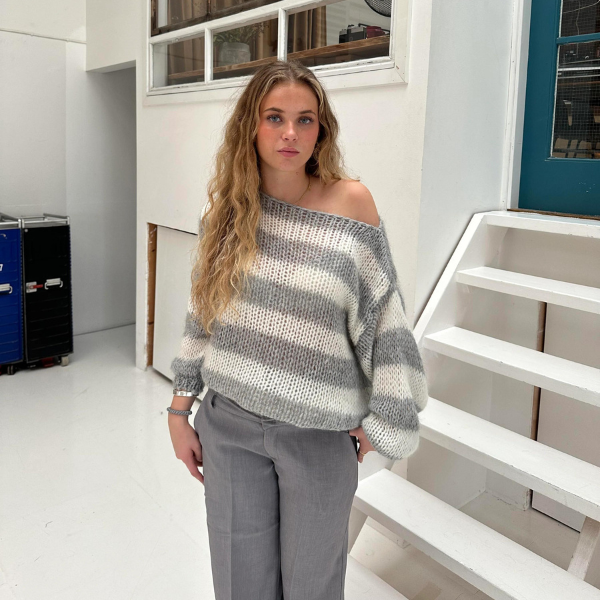 Kim's | Riviera Striped Women's Ribbed Knit Sweater