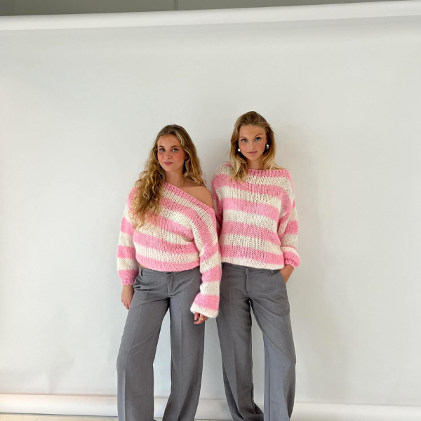 Kim's | Riviera Striped Women's Ribbed Knit Sweater