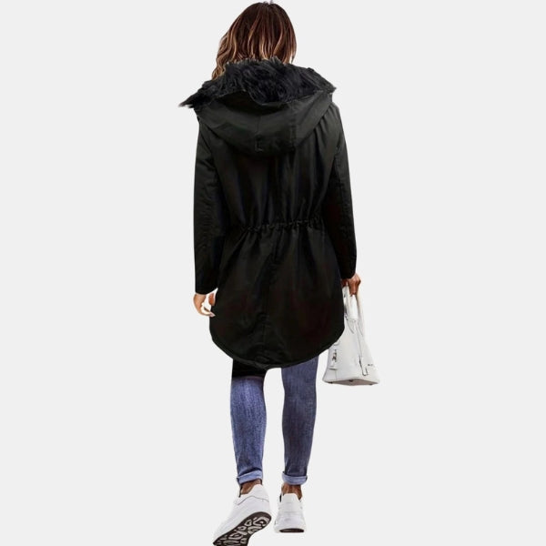 Kim's | Cindy Women’s Hooded Faux-Fur Trim Parka Jacket