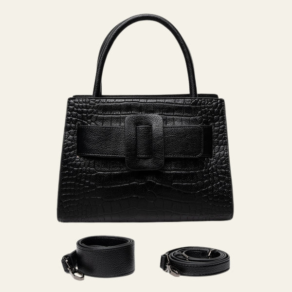 Kim's | Florence Buckle-Front Top-Handle Tote | Structured Handbag