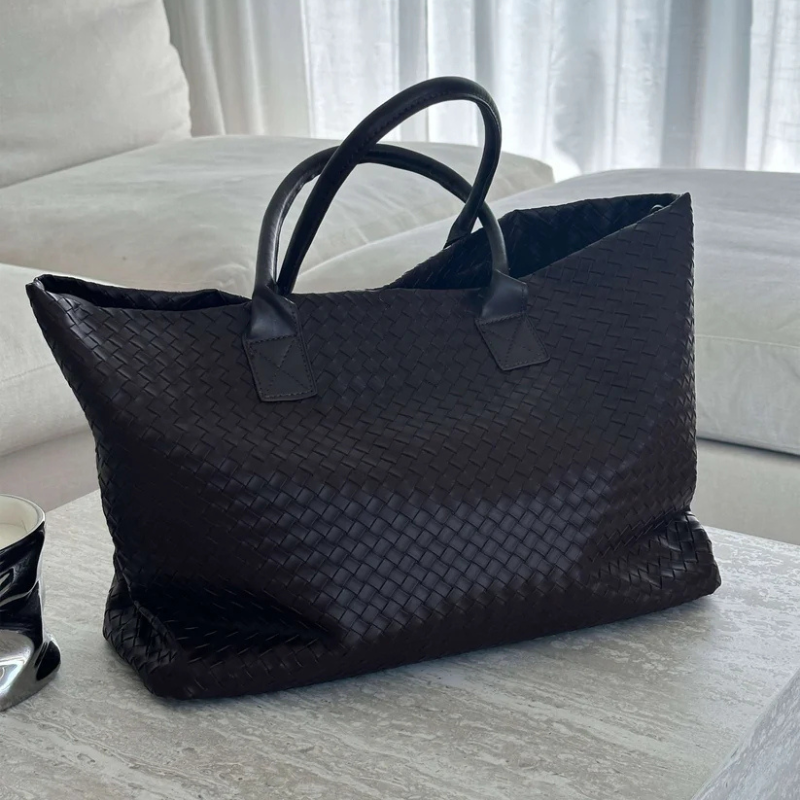 Kim's | Amalfi Woven Tote Bag | Large Structured Carryall