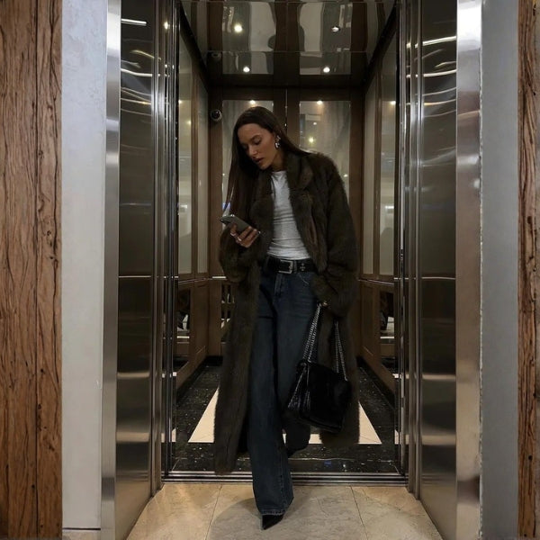 Kim's | Aspen Faux-Fur Longline Coat